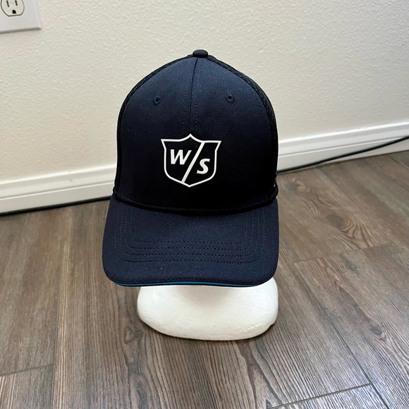 Wilson Black Cap with White and Red Accents - Picture 1 of 8